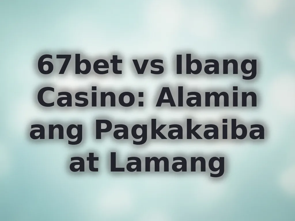 Comparing online casinos